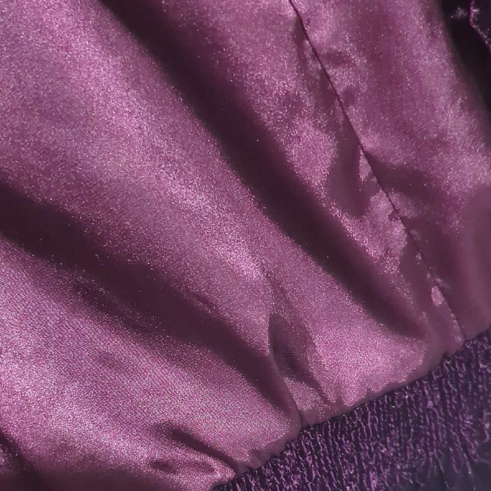 💜 Whimsigoth Ruffled Merlot Bolero Jacket - Picture 9 of 10